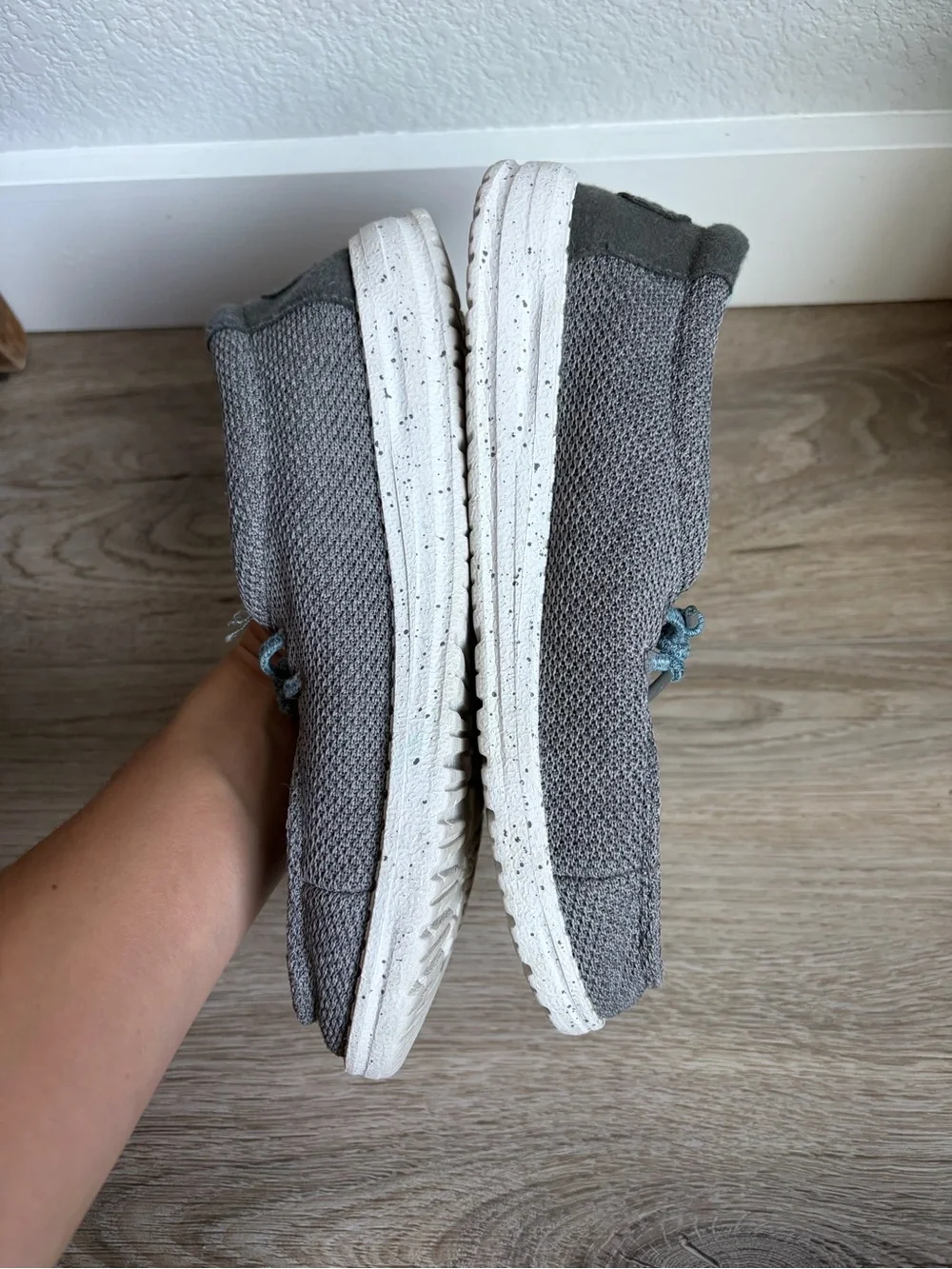 Hey Dude Boys’ Wally Sox Slip On Shoe Sharkskin Gray